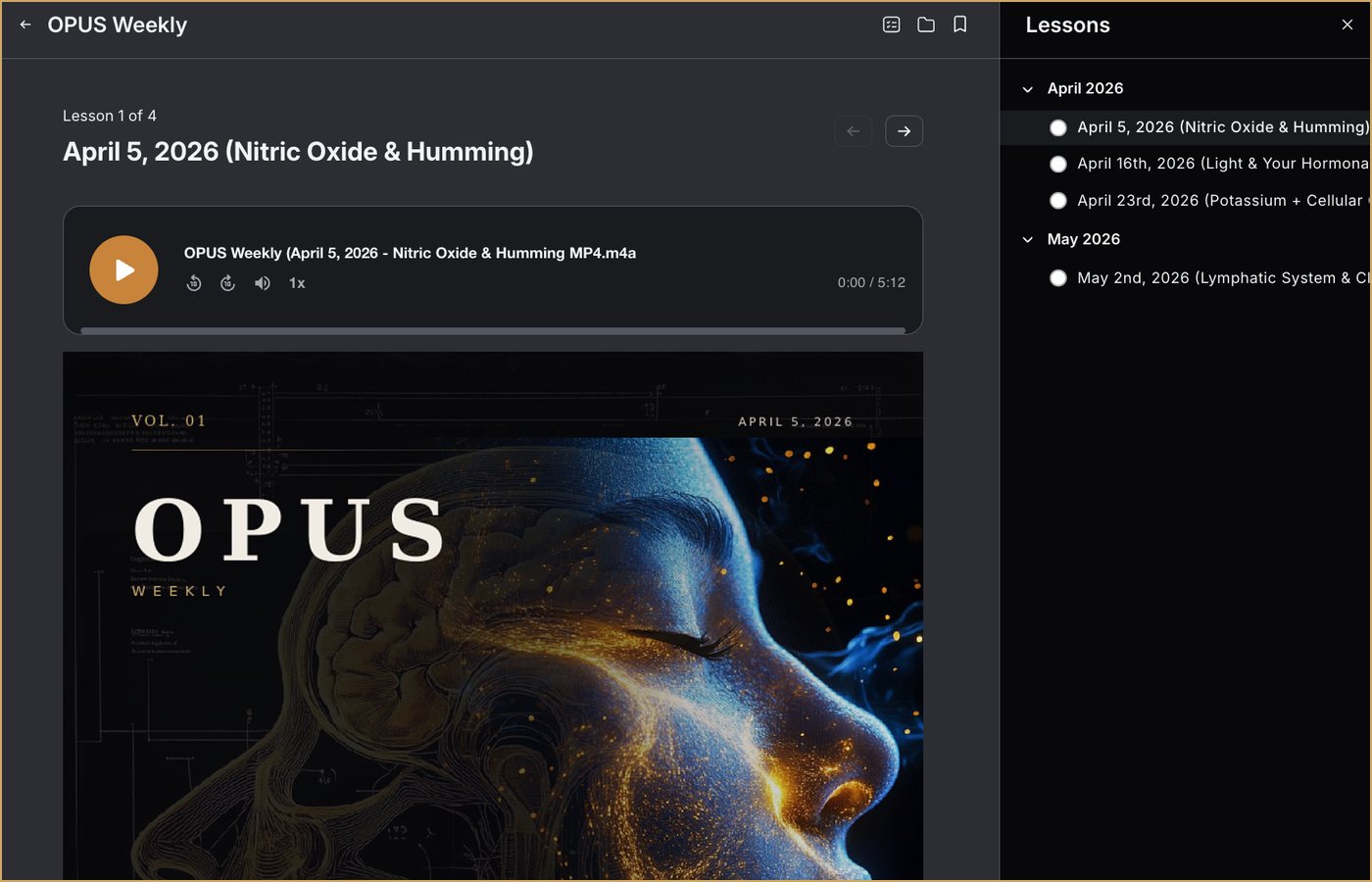 OPUS Weekly editorial magazine and podcast