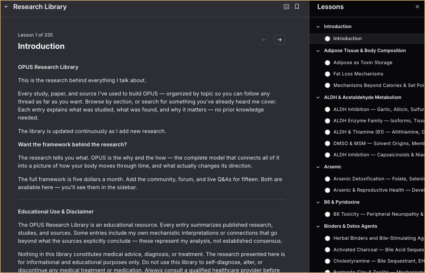 OPUS Research Library — 335 entries and counting