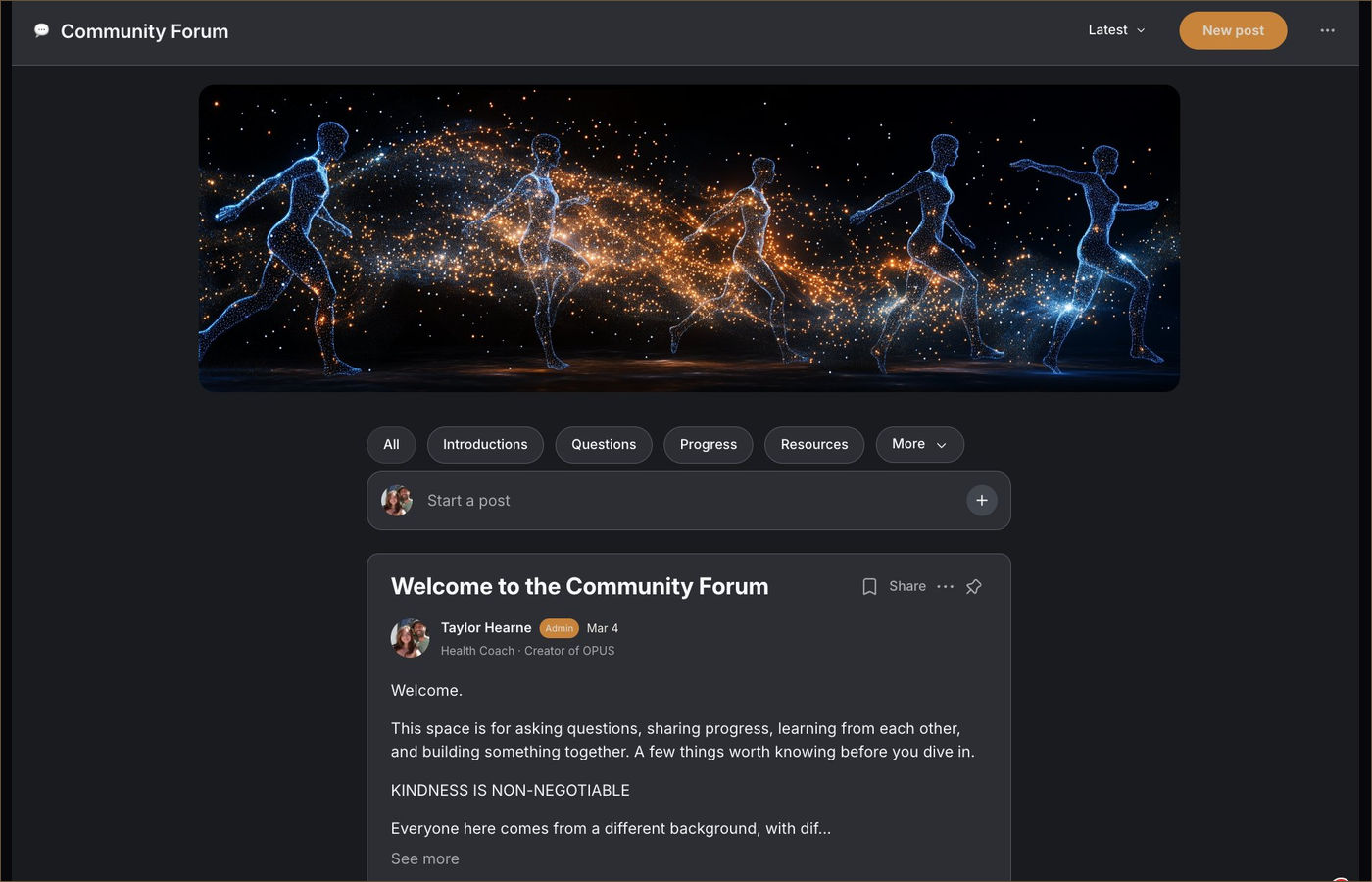 OPUS Community Forum — the space inside the community
